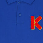 تيشيرت بولو أولاد بالشعار باللون الأزرق, 1, hi-res